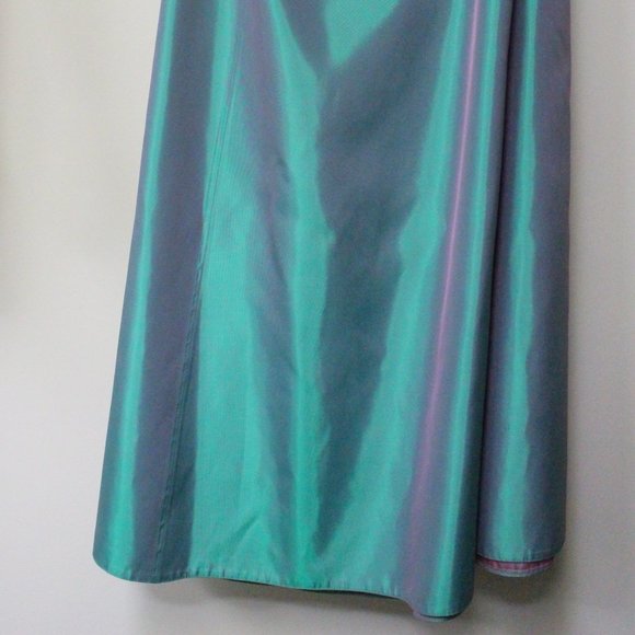 Vintage JS Collection | Teal Green - Magenta Skirt - Picture 3 of 6